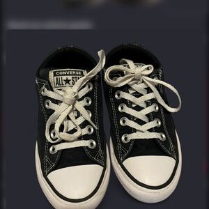Converse Black and White Kids Low Top Sneakers